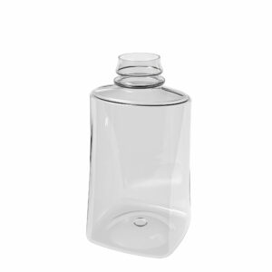 Transparente Rechteckflasche POCKET SQUEEZE TETRA zum Abfüllen von Lebensmitteln, wie Sirup.